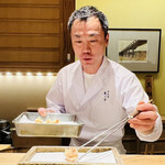 日本橋 蕎ノ字 - ◎鈴木大将が愛情込めて揚げる天ぷらの美味さは格別である。