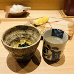 日本橋 蕎ノ字 - ☆蕎麦の実と浜名湖産の舞阪生海苔
      ☆蜆と鰹出汁