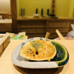 日本橋 蕎ノ字 - ☆ハマグリの磯部揚げはアツアツ！