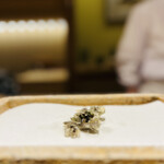 日本橋 蕎ノ字 - ☆胡桃の新芽の天ぷらは美味！