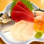 廻鮮寿司 塩釜港 - お刺身盛り合わせ