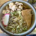 ドライブイン川原 - かけそばにかしわトッピング