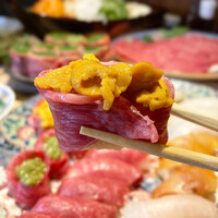 黄金出汁しゃぶと江戸前寿司 肉のあさつ 梅田お初天神店 - 