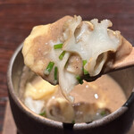 YAKITORI 燃 es - 鳥茶碗蒸し花びらだけのソテーと鳥のビスク