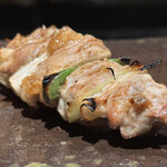 YAKITORI 燃 es - 押岡地鶏ハラミ葉大蒜