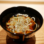 炎水 - ●箸休
      ひたち蕎麦（茨城）、じゅんさい、山葵