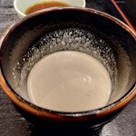 信州蕎麦の草笛 - 蕎麦つゆで伸ばしました。