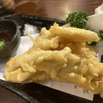 魚里　本家 - 鱧と筍の天ぷら