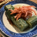 宇ち多゛ - おしんこ（ショウガ乗せてお酢）