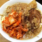 Yume Wo Katare - ラーメン並（炙り）＋キムチ　ニンニクアブラ　900＋50円