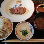 横浜なだ万 - ステーキとごはんセット