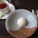 横浜なだ万 - デザートのゆずシャーベット