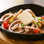 Grilled squid with butter and soy sauce