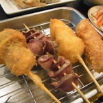 元気屋 - 松茸、ズリ素焼き、ウインナーなど