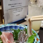 末広寿司 - こんな小さい刺身は初めて❗
