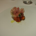 リストランテ カノフィーロ - 宮崎産パパイアとブッラータ　フランス産生ハム