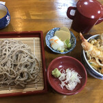 草木庵 - 天丼セットの全容