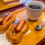 ロッジ赤石 - モーニングサービス ホットドック