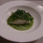 唐草館 - 真鱈のグリーンピースソース