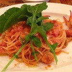 ピッツェリア ノーチェ - 渡り蟹のトマトクリームルッコラ添え