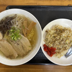 瀬戸内ラーメン 大島 - いりこラーメン 650円＋Aセット 400円