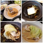 空 - お肉の合間に野菜を煮込んだり、湯豆腐も良し、野菜にお肉を巻くも良し。楽しいしゃぶしゃぶです。