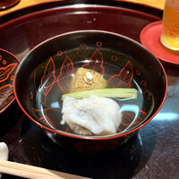 祇園 なん波 - 椀物‥焼き茄子、アブラメン（アイナメ）