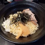 油そば　一二三 - 塩ニボ油そば（並盛）