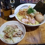 塩そば専門店 桑ばら - 塩油そば＋チャーマヨ丼