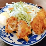 ラクヤス酒場 - から揚げ 断面アップ！