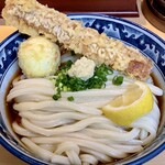 梅田 釜たけうどん - ちく玉天ぶっかけ（大盛）