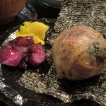 串やき おおまさ - 肉巻き　ブタ　380円