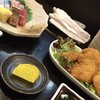 酒と肴 よしまさ - 本日の日替定食 [豚ヘレ＋お造り]