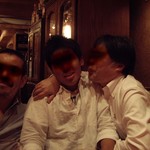 ビストロ・ラ・クッチーナ - オマケ：左からワタクシ・息子・在外の実弟