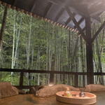 竹ふえ - 貸切風呂でもお酒を浮かべて飲めます（笑）