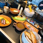 竹ふえ - 洋朝食はパン、卵料理、スープを複数から選択可能