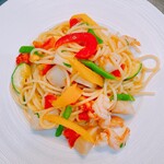 La Saison - 北海道産ホタテと小海老のペペロンチーノ　スパゲッティ