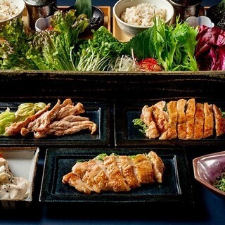 【当店の自慢・其の一】名古屋コーチン鉄板焼きと新鮮巻き野菜