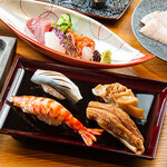 【런치 코스】일류의 잡기 스시 10～11관과 일본 요리 2～3품：9,680엔