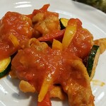 キッチン ブルー グローブ - 反対側から