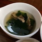 キッチン ブルー グローブ - んかわかめスープのアップ