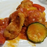 キッチン ブルー グローブ - 残りのチキンカチャトーラ、大盛りにしてくれたかも？、ありがとう