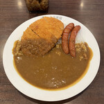 Koko Ichibanya - ロースカツカレー928円+ライス400g110円+2辛44円+ハーフソーセージ158円