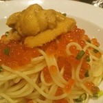 Ninnikuya - ウニとイクラの冷製パスタ