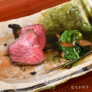 We have a great selection of year-round ingredients such as mellow water and lean Wagyu beef.