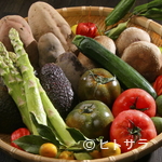 Torishou Akatsuki - 厳選された、みずみずしいこだわりの旬野菜もおすすめです