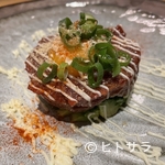 Okinawa Kyuushuu Ippinryouri Shabon - 馬肉とアボカドのユッケ