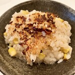 料理屋くおん - この日はとうもろこしご飯♡