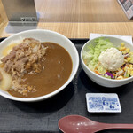 吉野家 - 2023/03/22 牛スパイシーカレー+ポテトサラダ