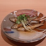 お米とおかず 暖らん - 酢もろこ（琵琶湖固有種”もろこ”が頂ける幸せ）　2023.3上旬